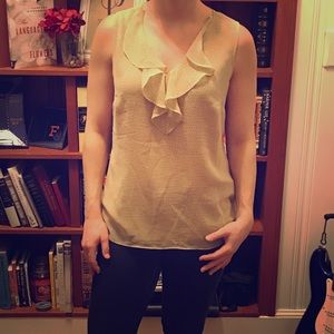 Tan print Banana Republic blouse